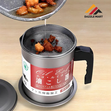 1.4L Stainless Steel Oil Filter Pot & Dispenser