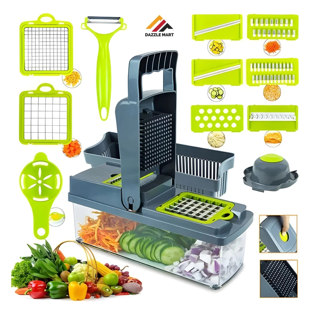 16-in-1 Multifunctional Vegetable Chopper & Slicer