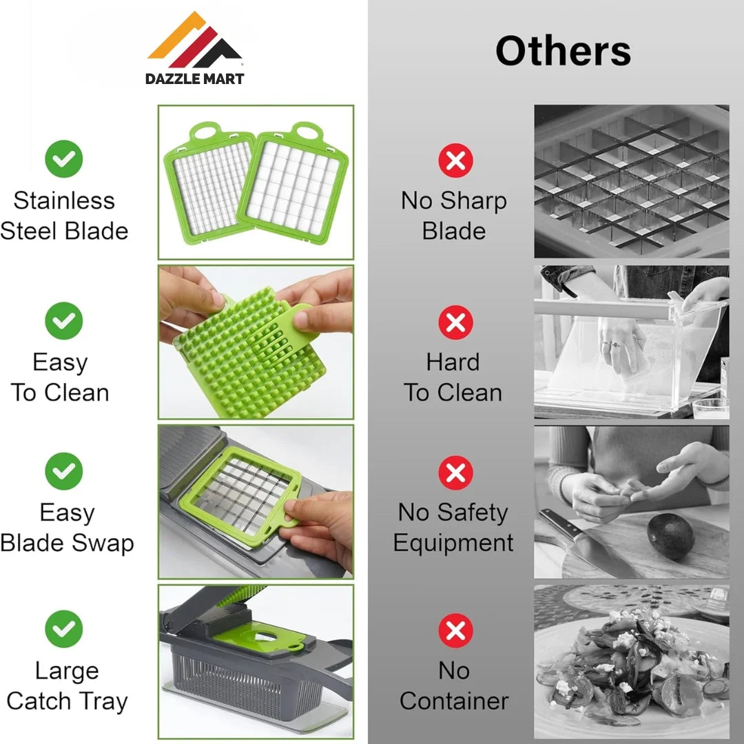 16-in-1 Multifunctional Vegetable Chopper & Slicer
