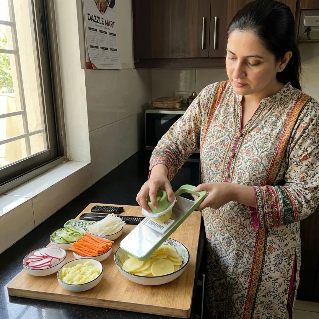 5-in-1 Stainless Steel Vegetable Slicer & Cutter